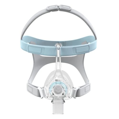 Fisher and Paykel Eson 2 nasal CPAP mask front view with headgear