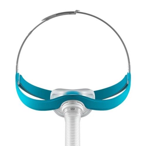 Fisher and Paykel Evora nasal CPAP mask front view with headgear