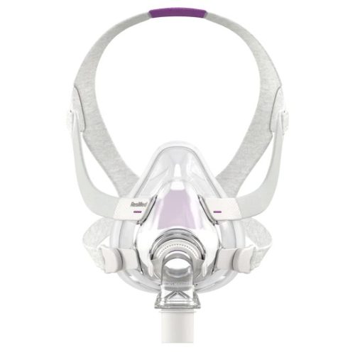 ResMed AirFit F20 For Her full face CPAP mask with headgear front view
