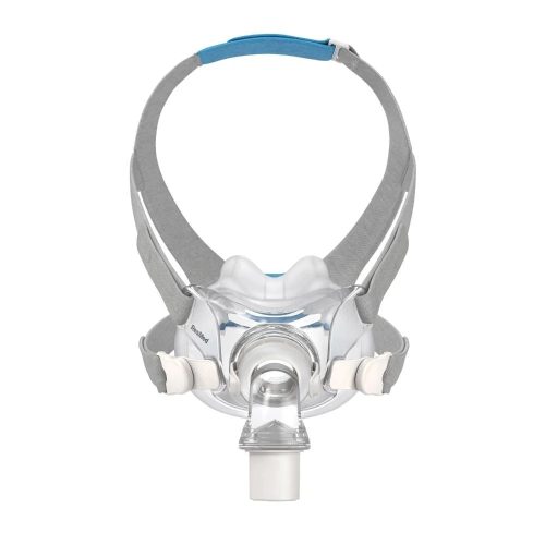 ResMed AirFit F30 full face CPAP mask front view with under-the-nose cushion