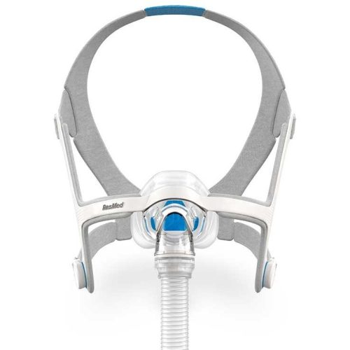 ResMed AirFit N20 nasal CPAP mask front view with InfinitySeal cushion and headgear