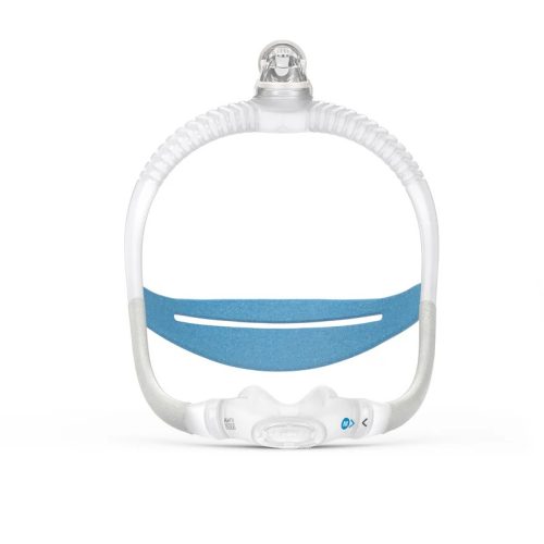 ResMed AirFit N30i nasal CPAP mask front view with top-of-head tube and nasal cradle cushion