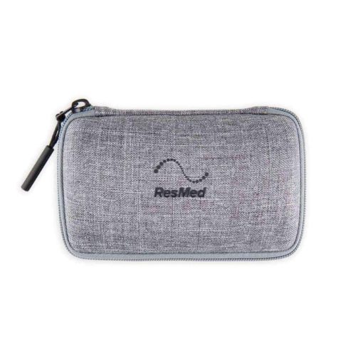 ResMed AirMini hard travel case closed grey protective pouch