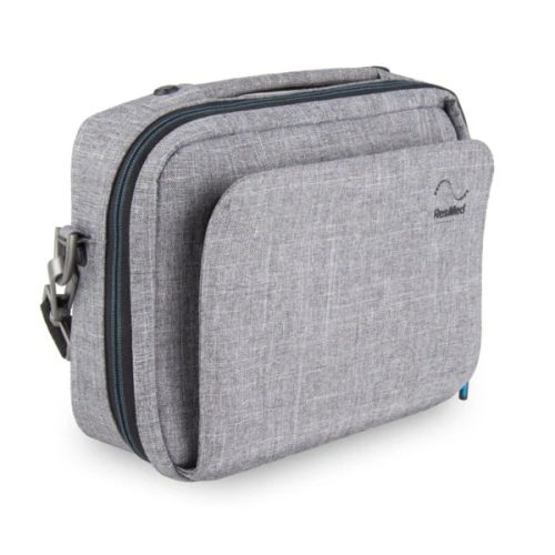 ResMed AirMini premium soft travel bag side angle with front pocket