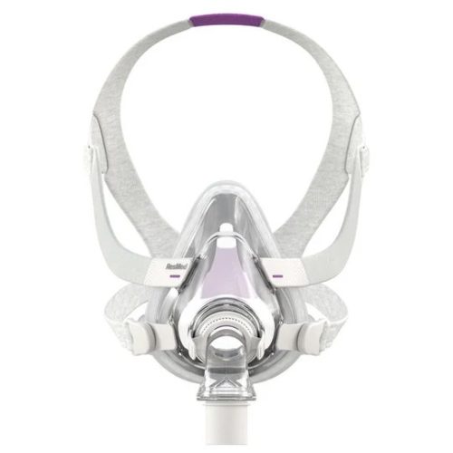 ResMed AirTouch F20 For Her full face CPAP mask front view with memory foam cushion
