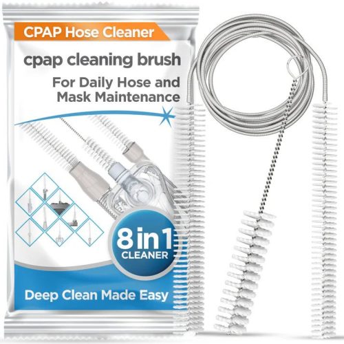 CPAP mask and tube cleaning brush kit for hose and mask maintenance