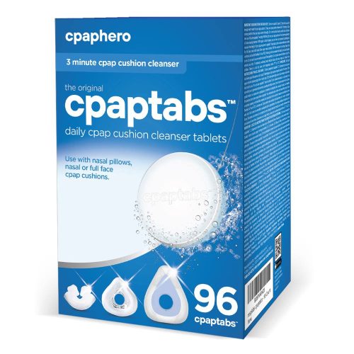 CPAPhero CpapTabs CPAP mask cleaning tablets 96 count box for daily cushion cleaning