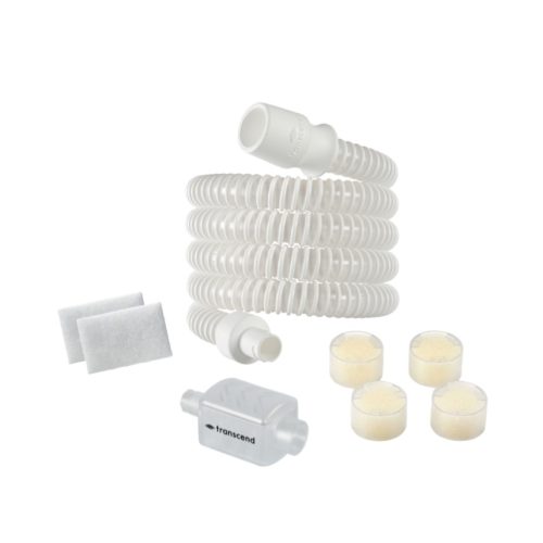 Transcend Micro 510 Resupply Pack with tubing, filters, and travel CPAP accessories
